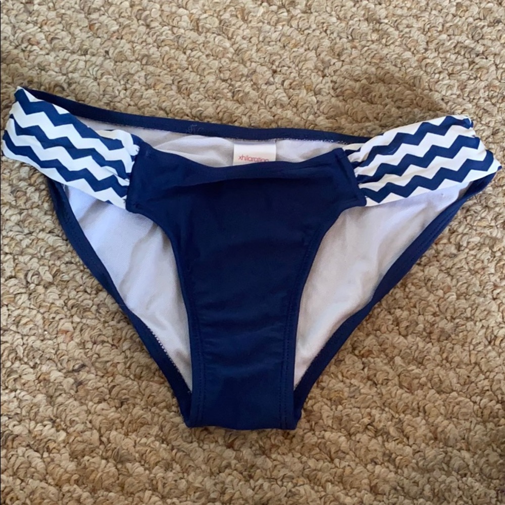 Bikini bottom blue chevron sides